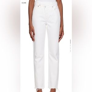 NWT Agolde White Criss Cross Jeans